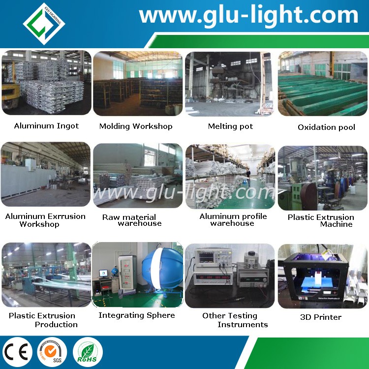 Edge lit Aluminum led profile for led strip, Up and down alu led channel