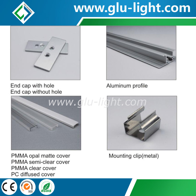 product-562-562 Edge lit Aluminum led profile for led strip, Up and down alu led channel